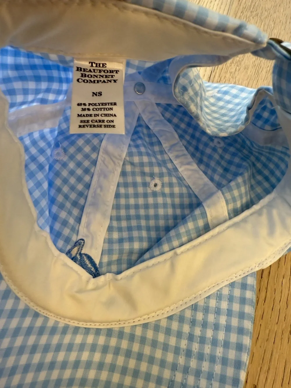 NWOT TBBC Buckhead Blue Gingham w/ Barbados Blue Stork | NS | NWOT